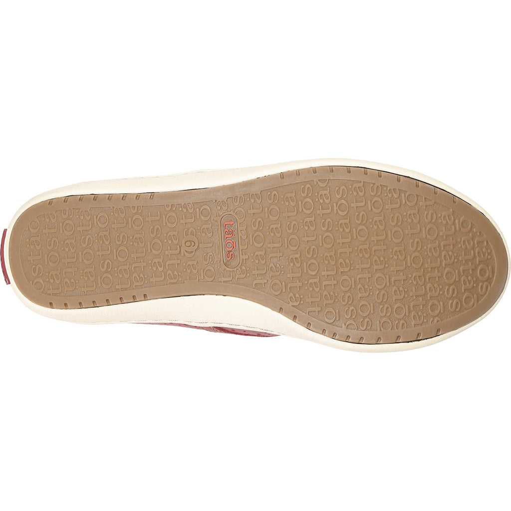 Taos Court Women's Slip On Sneakers Warm Red Leather