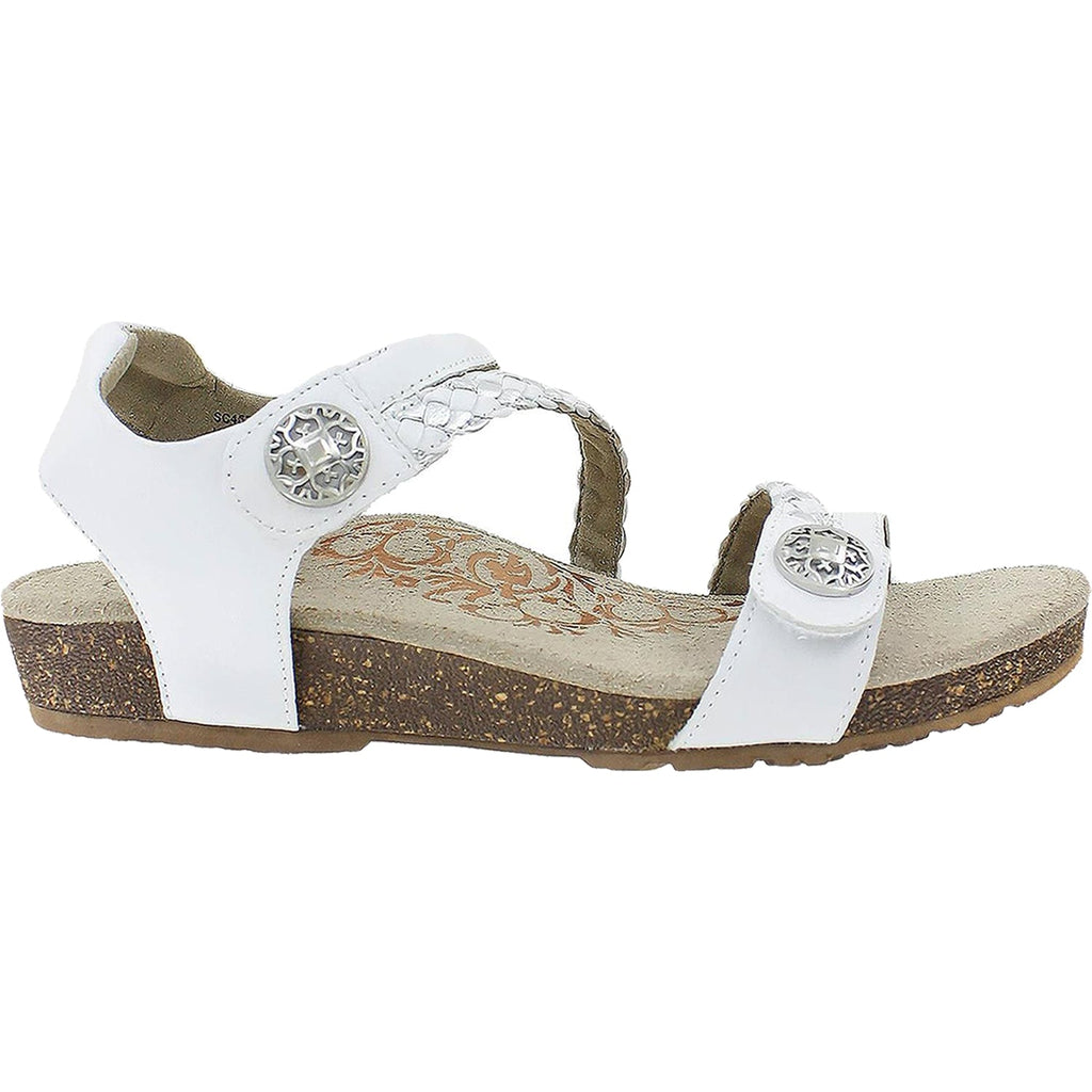 Aetrex Jillian Women's Backstrap Sandals White Leather