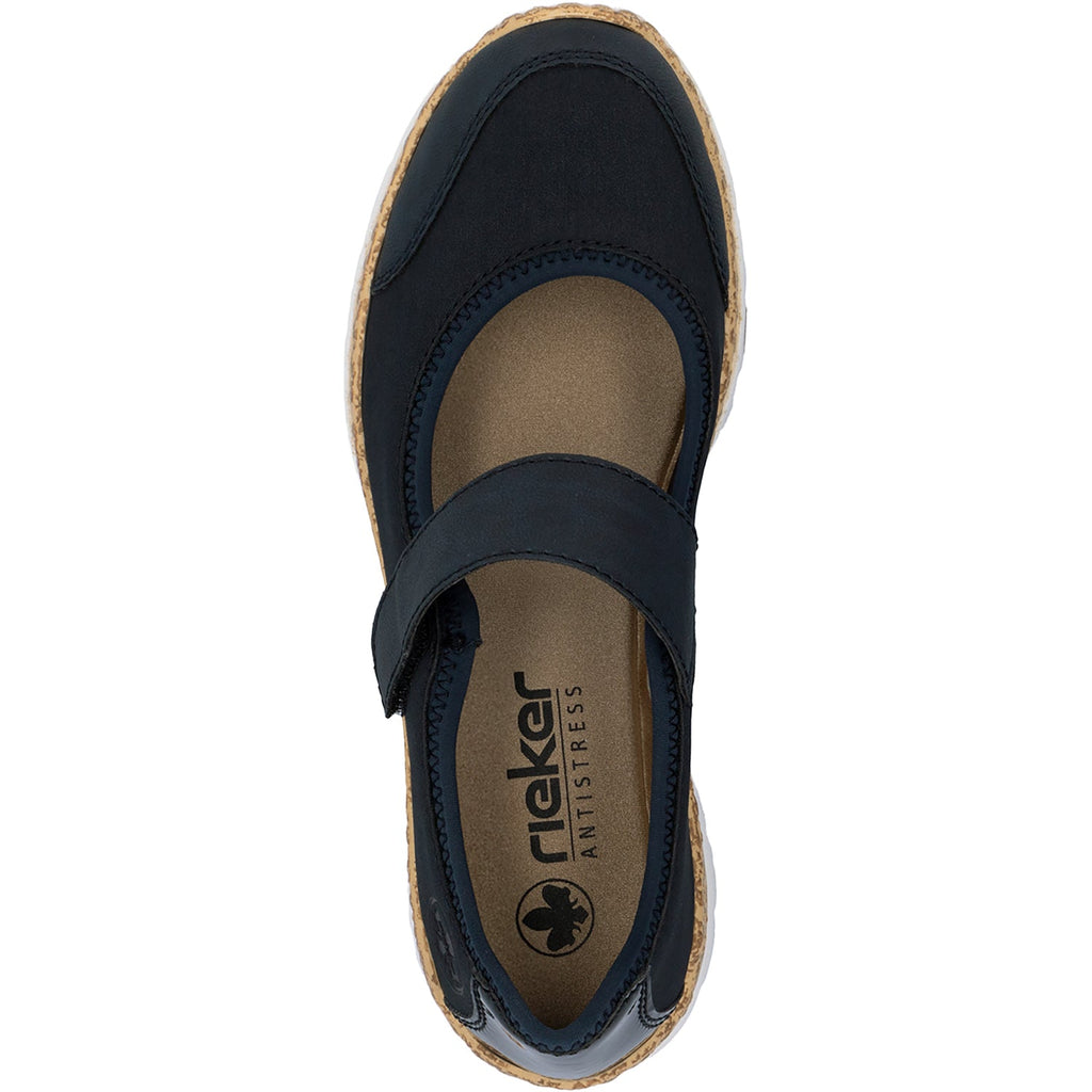 Rieker N42B0-14 Stretch Women's Mary Janes Sporty Pazifik/Pazifik