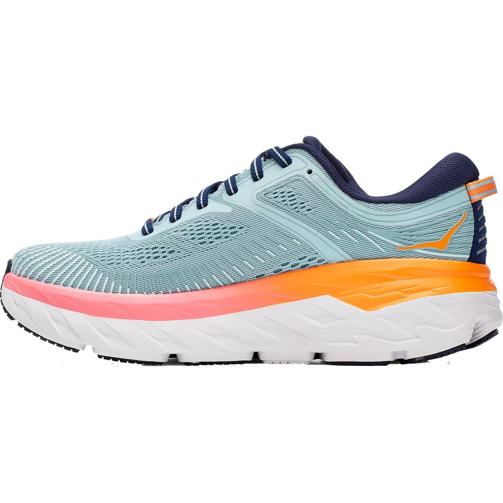 Hoka Bondi 7 Women's Running Shoes Blue Haze/Black Iris Mesh