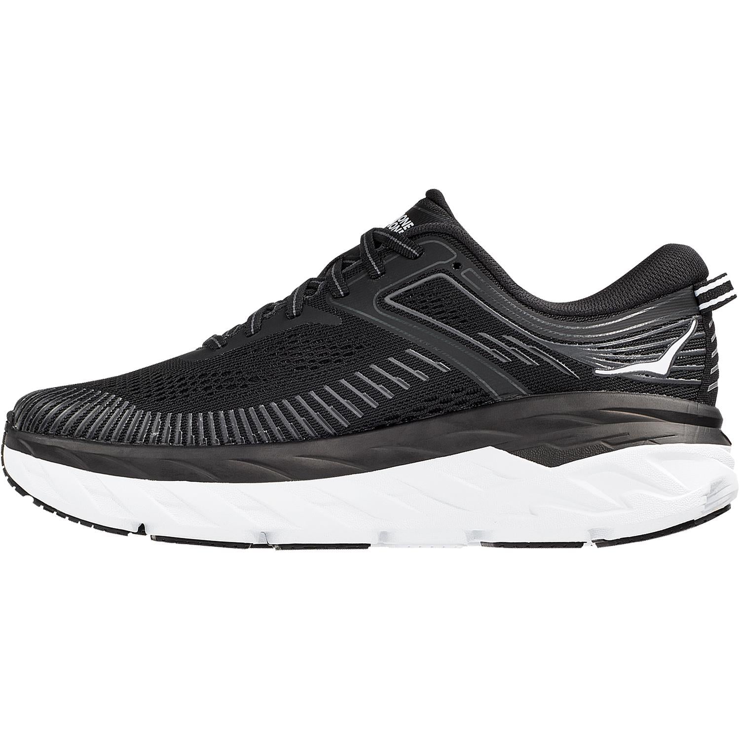 Hoka Bondi 7 Women's Road Running Shoes Black/White Mesh