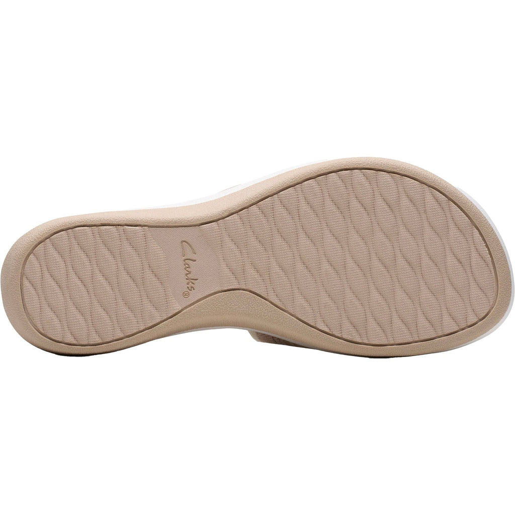 Clarks Cloudsteppers Arla Hollis Women's Slide Sandals Sand Combi Knit Synthetic