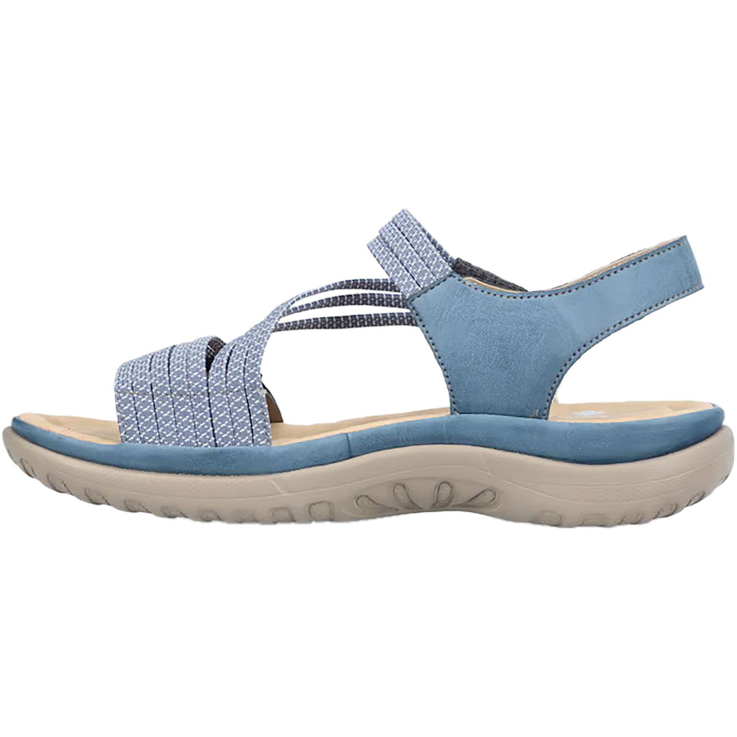 Rieker 64870-14 Women's Sandals Royal/Jeans-Weiss Synthetic