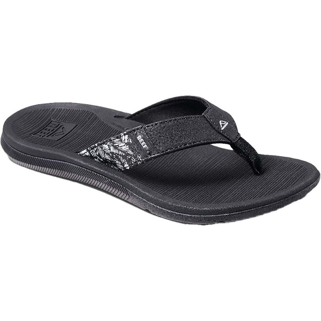Reef Santa Ana Women's Thong Sandals Black/White Synthetic
