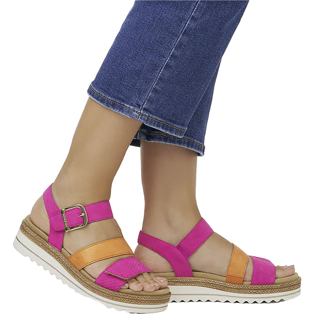 Remonte D0Q55-31 Women's Sandals Magenta/Orange Synthetic