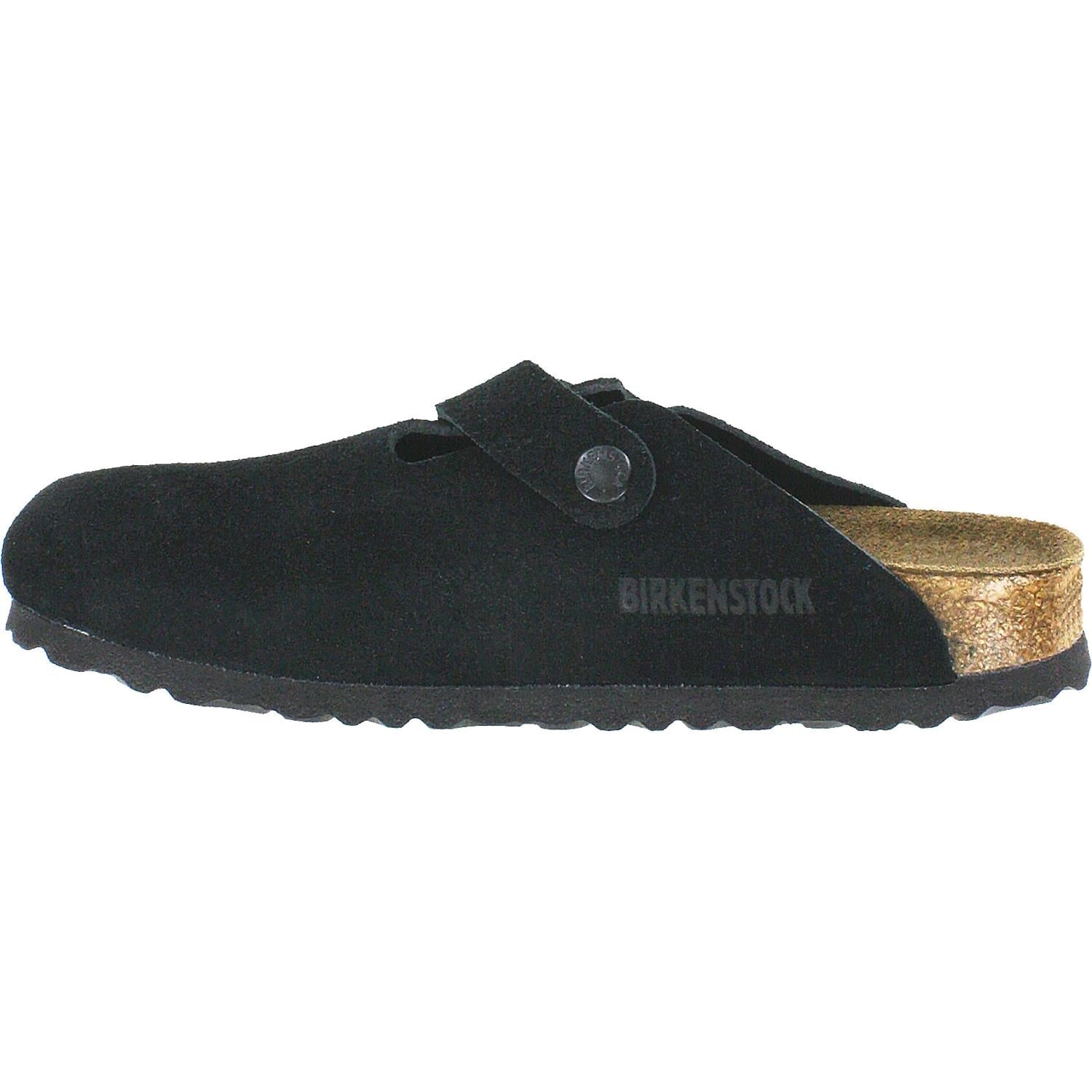 Birkenstock Boston Soft Footbed Unisex Clogs Black Suede