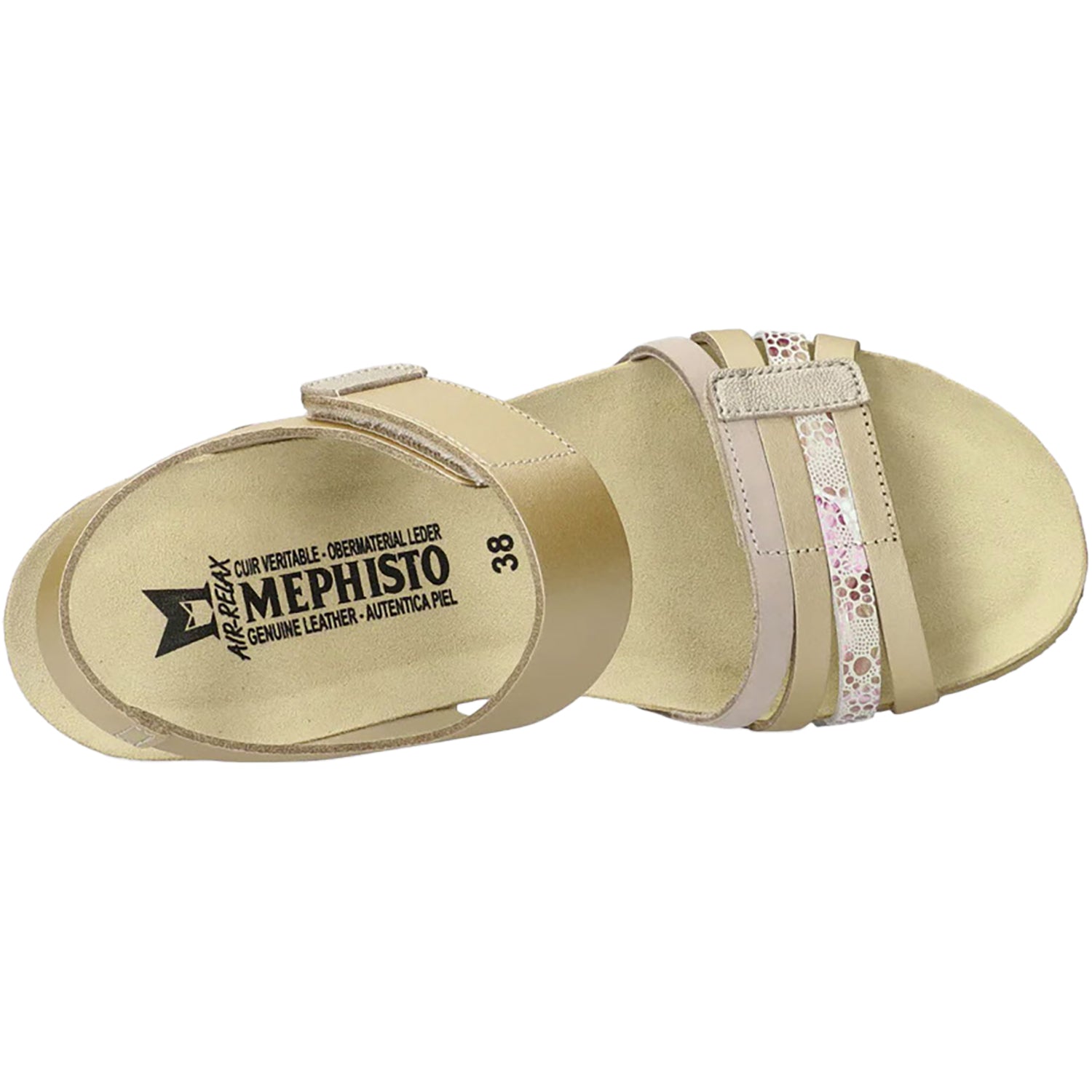 Mephisto Lucia Women's Wedge Heel Sandals Platinum Leather