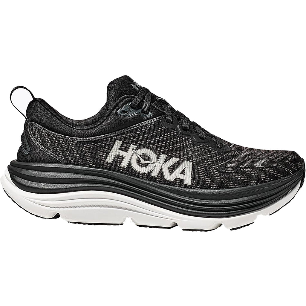 Hoka Gaviota 5 (Stability Support) Women's Running Shoes Black/White Mesh