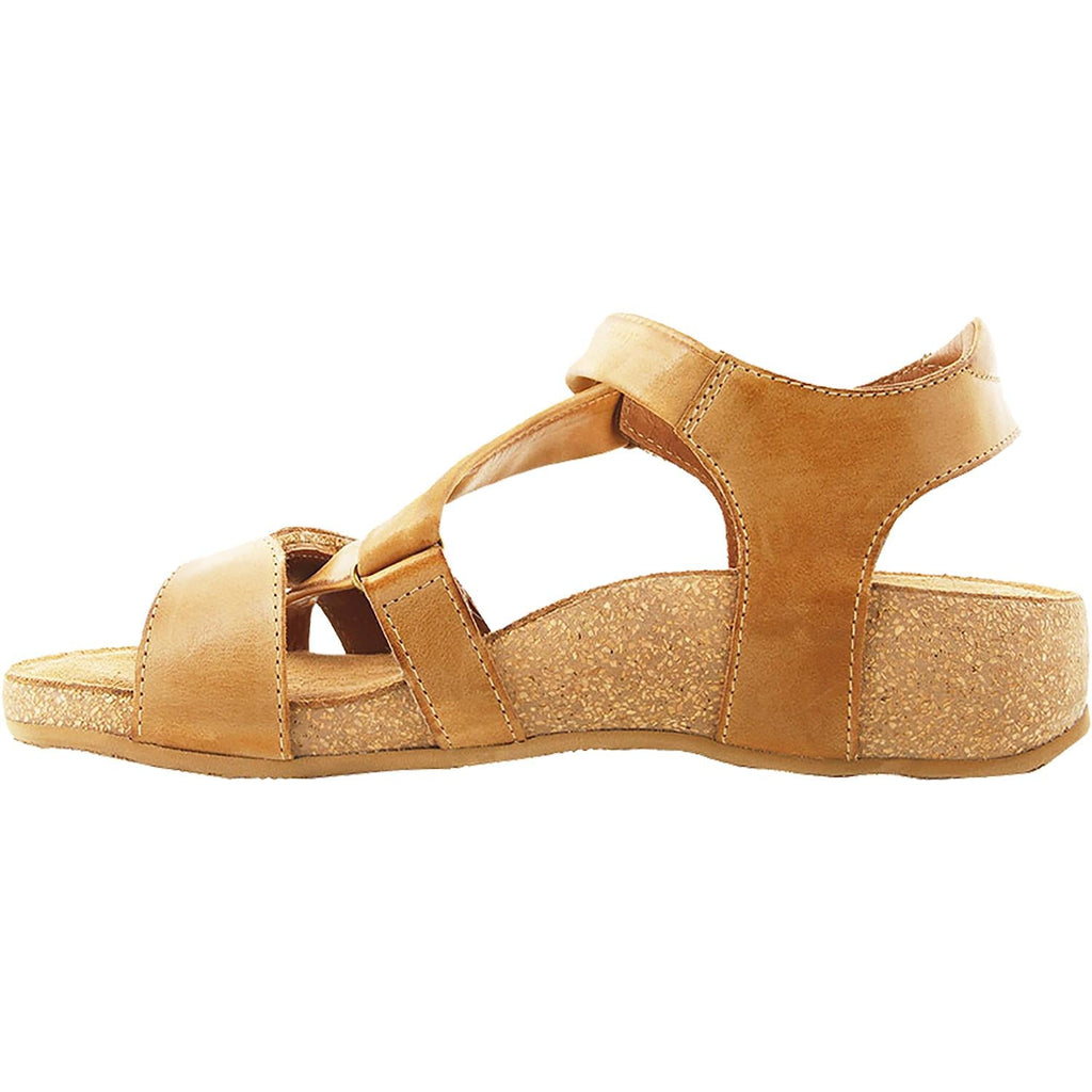 Taos Universe Women's Wedge Sandals Camel Leather
