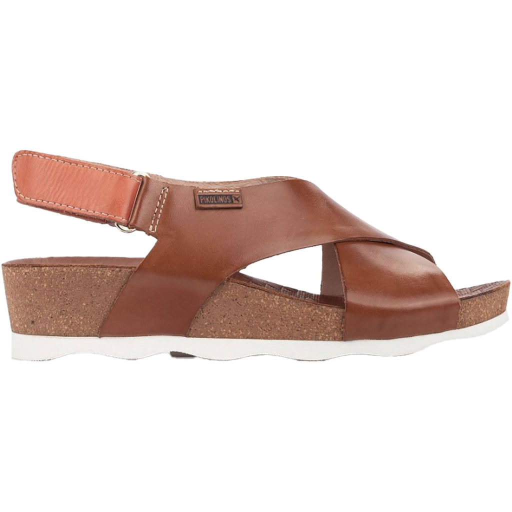 Pikolinos Mahon W9E-0912 Women's Wedge Sandals Brandy Leather