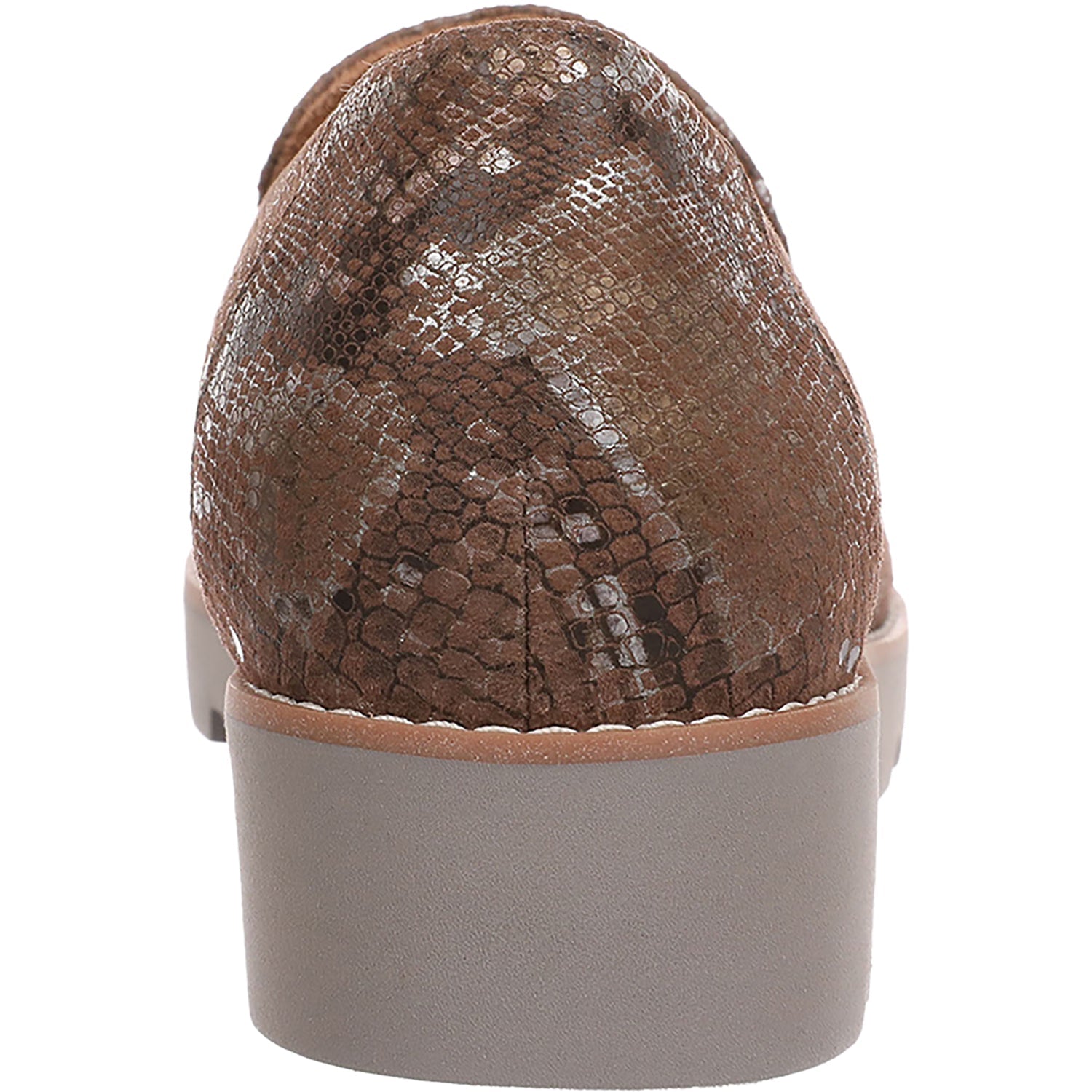 Vionic Kensley Women's Slip On Loafers Brown Metallic Snake Leather