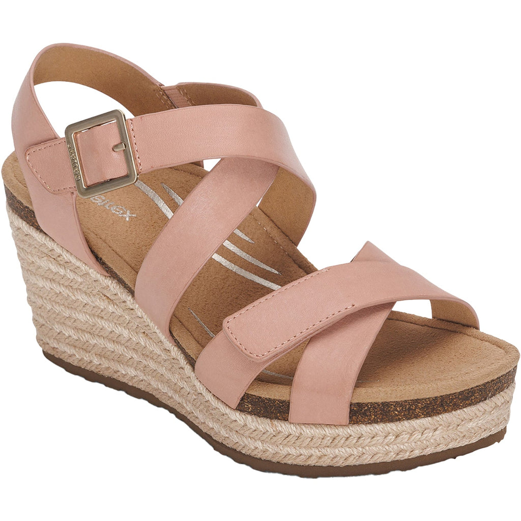 Aetrex Anna Women's Wedge Sandals Rose
