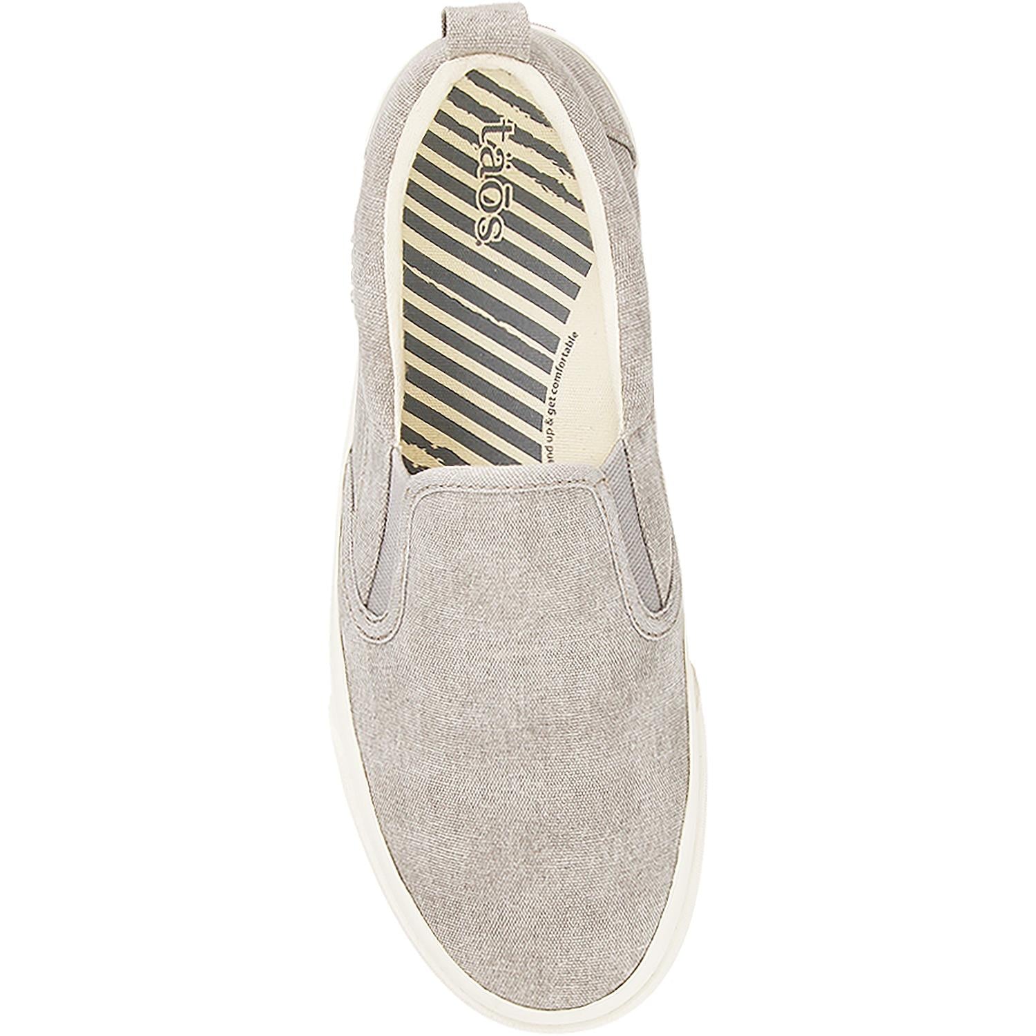 Taos Rubber Soul Women's Slip On Sneakers Grey Wash Canvas