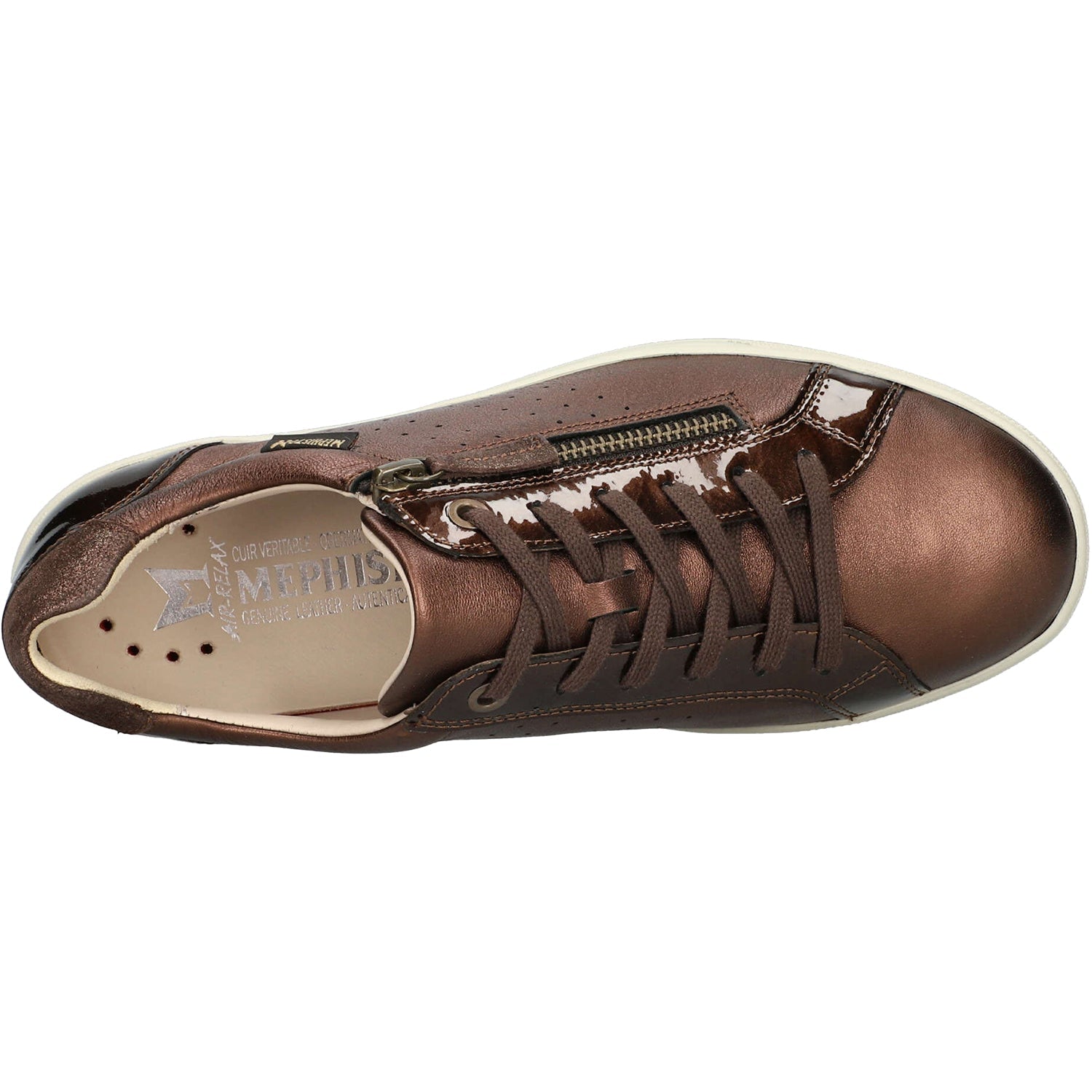 Mephisto Nikita 1 Women's Sneakers Bronze Charm Grained Leather