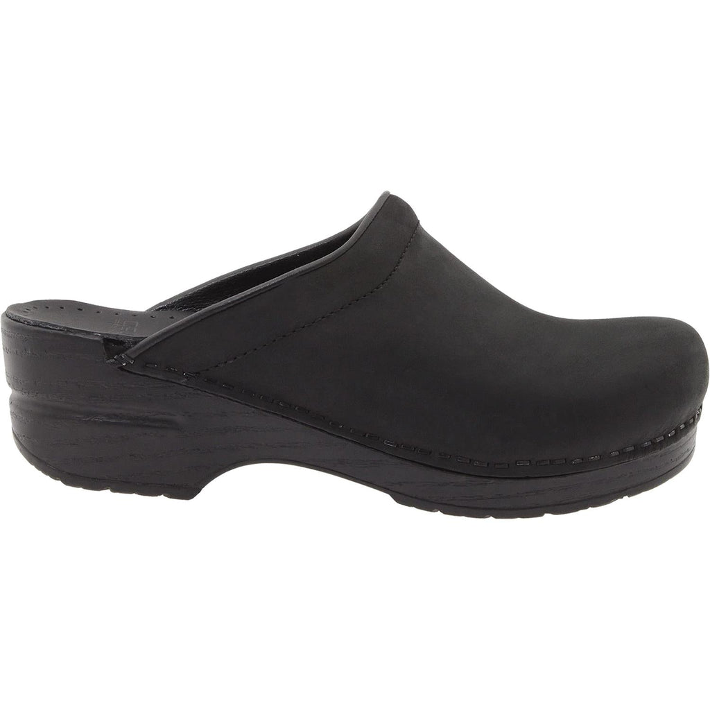 Dansko Sonja Women's Open Back Clogs Black Oiled Nubuck