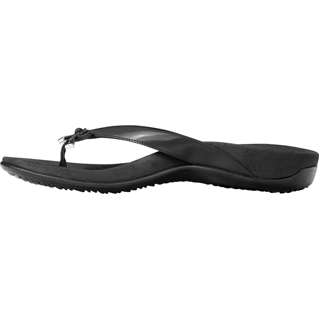 Vionic Bella II Women's Thong Sandals Black Patent Leather