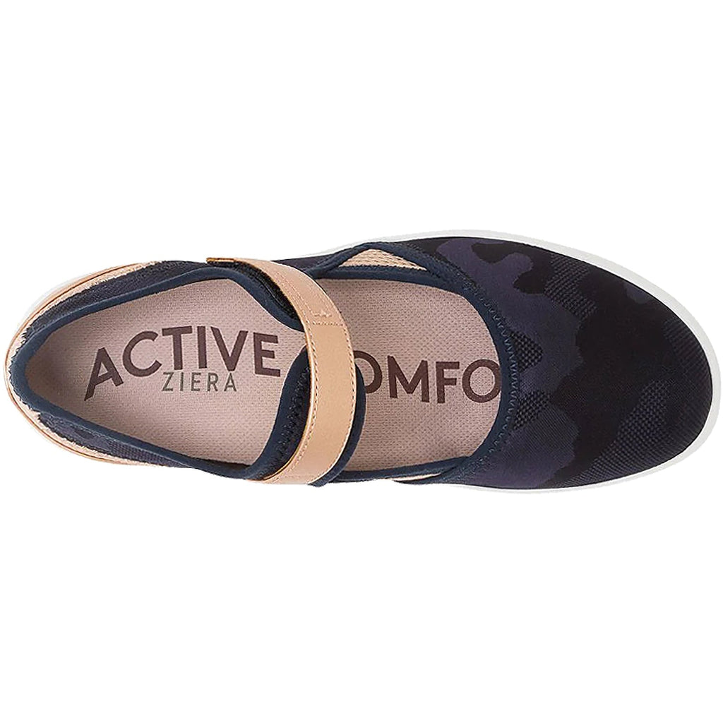 Ziera Ushery Women's Mary Janes Navy/Rose Gold Neoprene