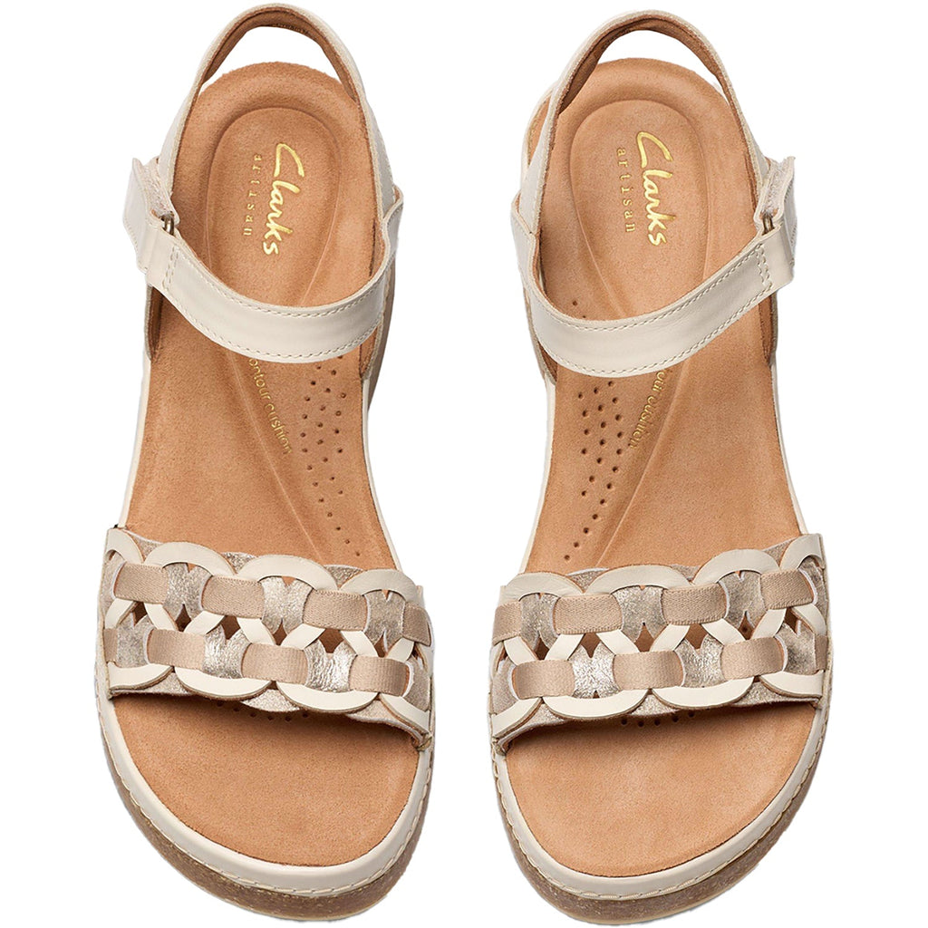 Clarks Kassanda Bar Women's Sandals Cream Multi Leather
