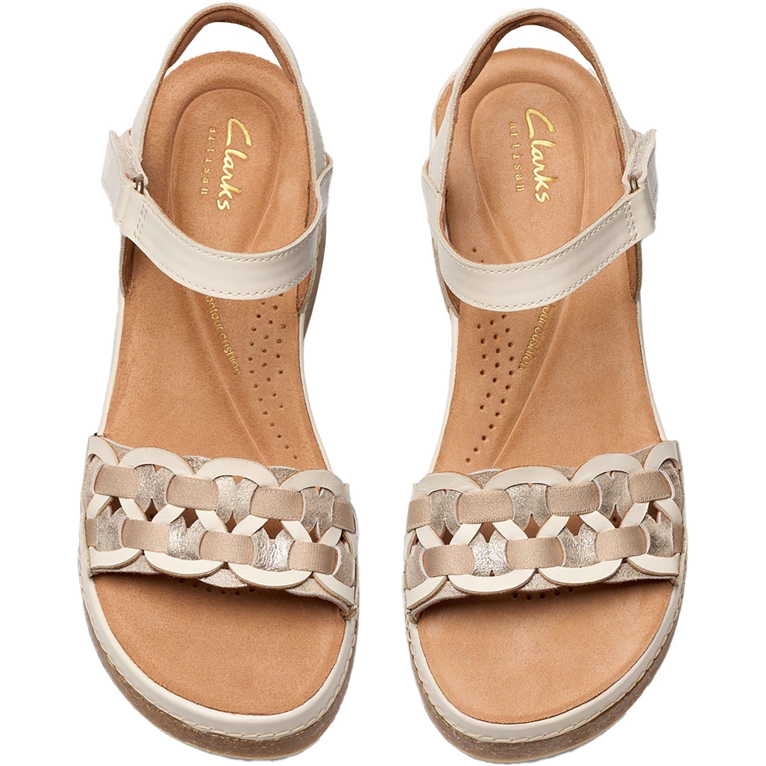 Clarks Kassanda Bar Women's Sandals Cream Multi Leather