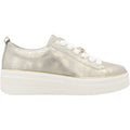Remonte D1C03-60 Julika 03 Women's Lace Up Shoes Muschel Leather with Gold Trim