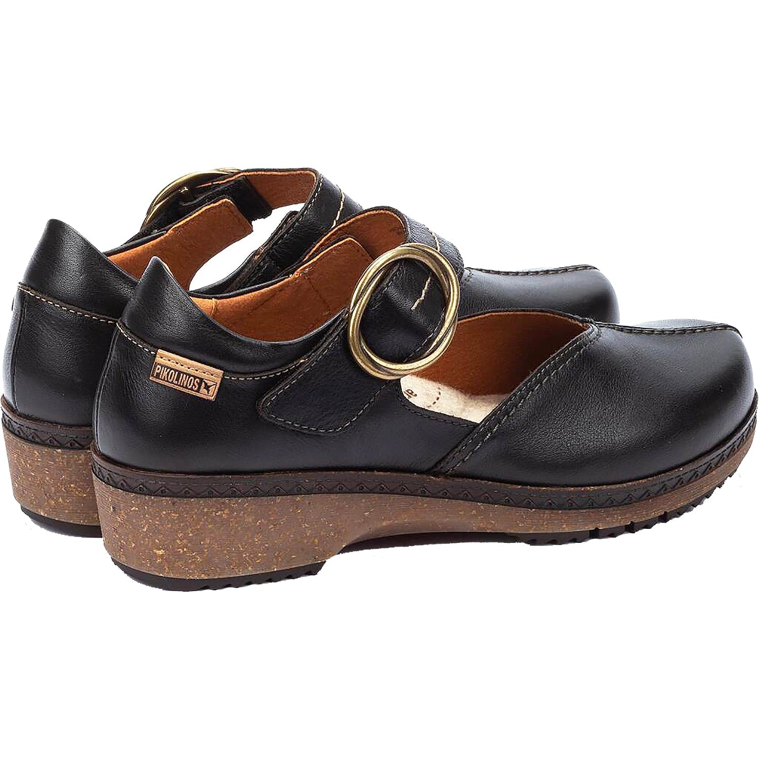 Pikolinos Granada W0W-4837 Women's Mary Janes Black Leather