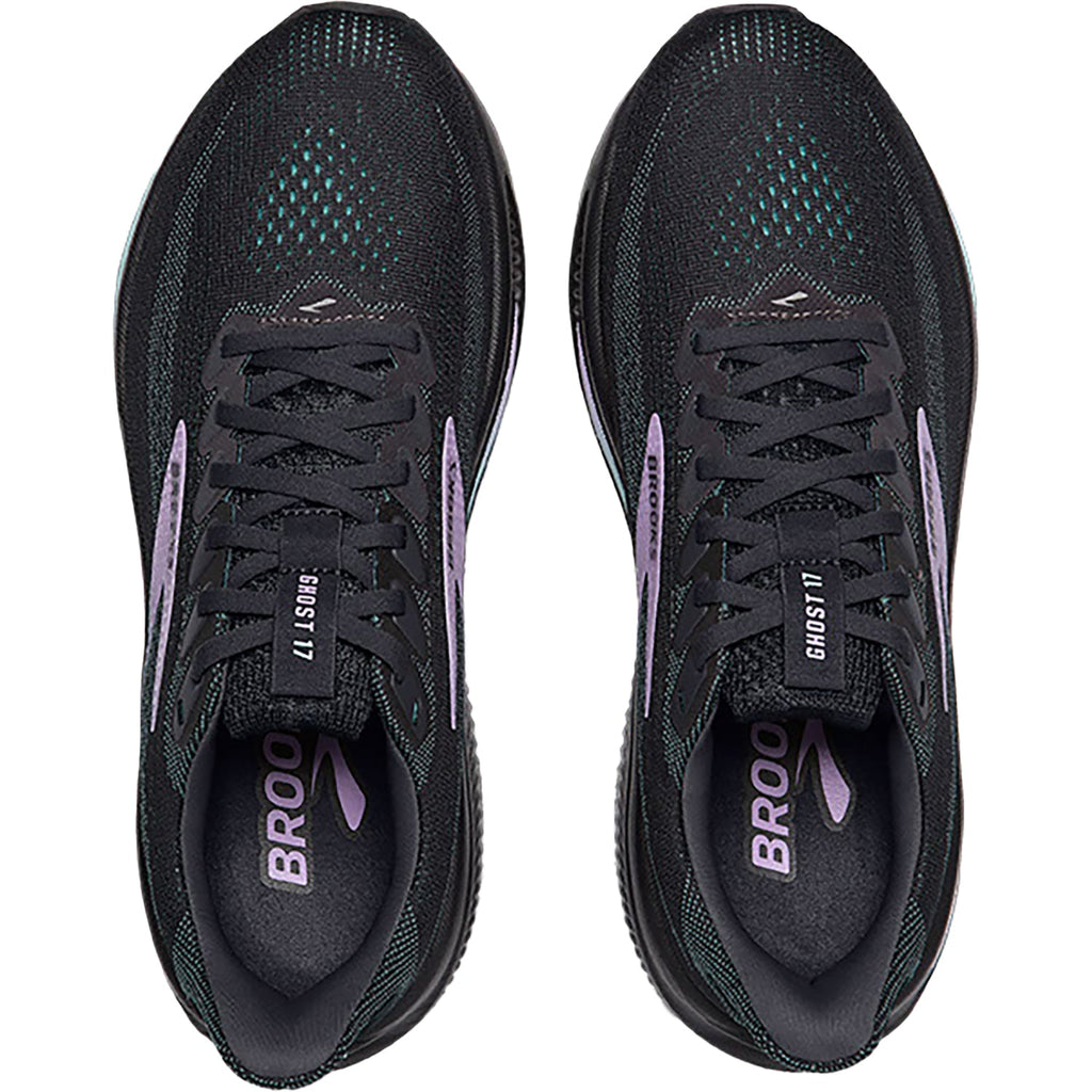 Brooks Ghost 17 (Neutral Support) Women's Running Shoes Grey/Clear Water/Purple Mesh