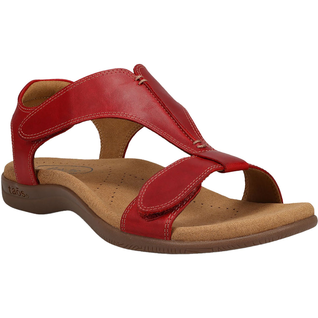 Taos The Show Women's Sandals Red Leather