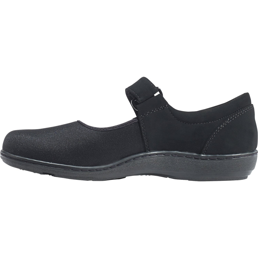 Aetrex Helen Women's Mary Janes Black Stretch Fabric