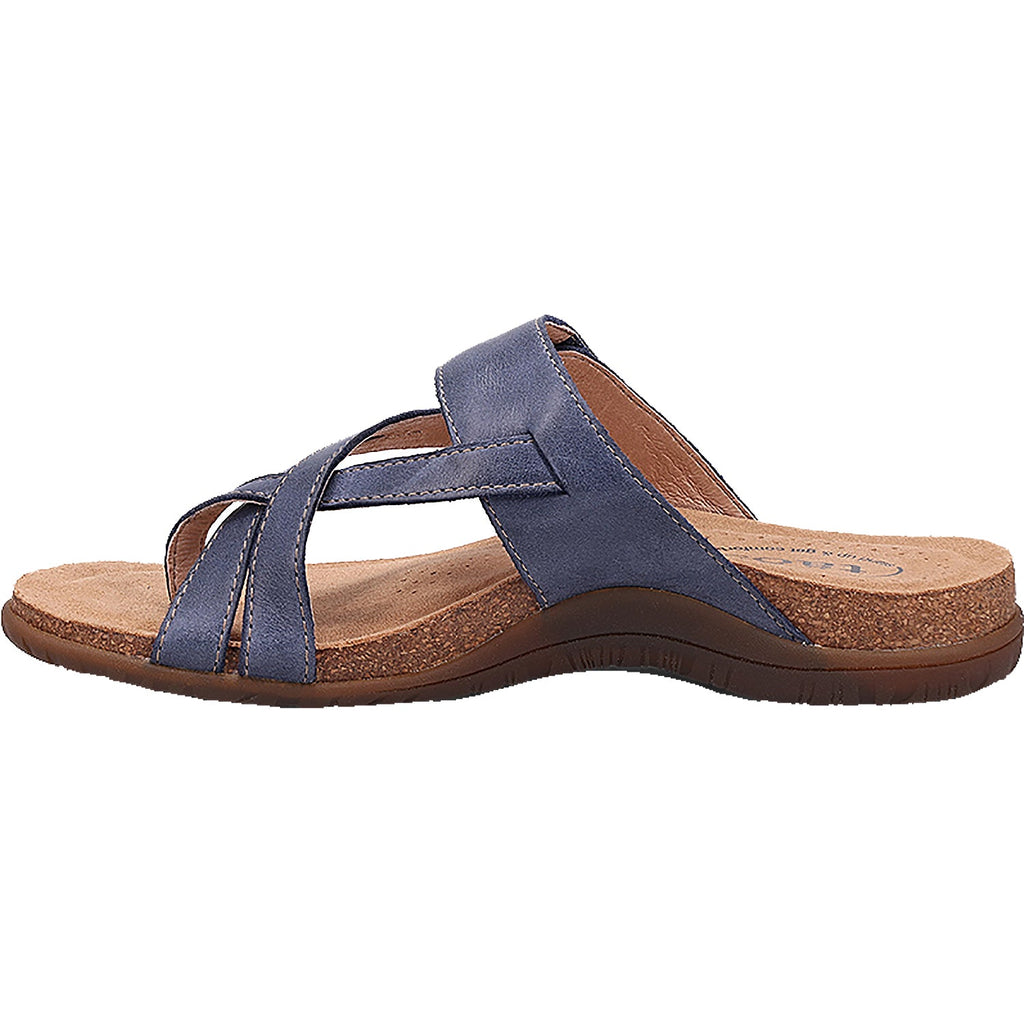 Taos Perfect Women's Thong Sandals Dark Blue Leather