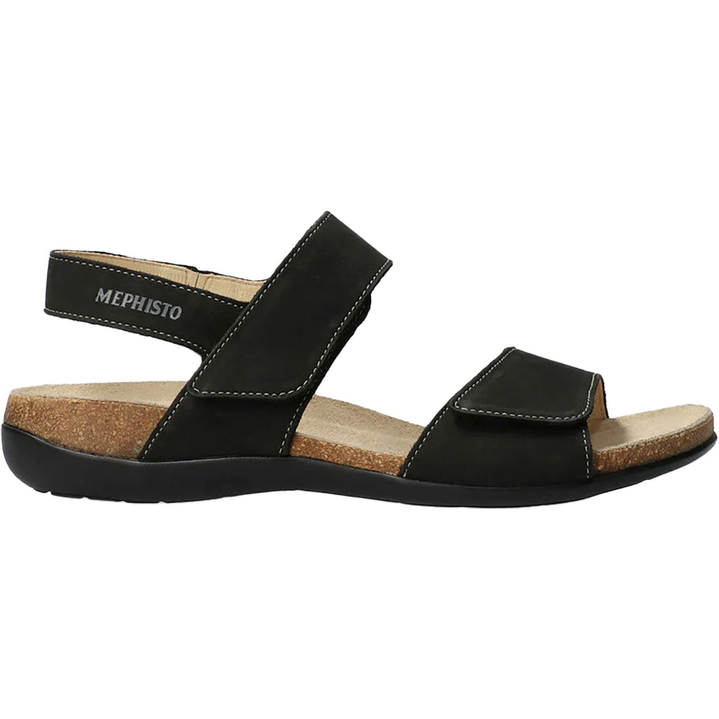 Mephisto Agave Women's Sandals Black Bucksoft Leather