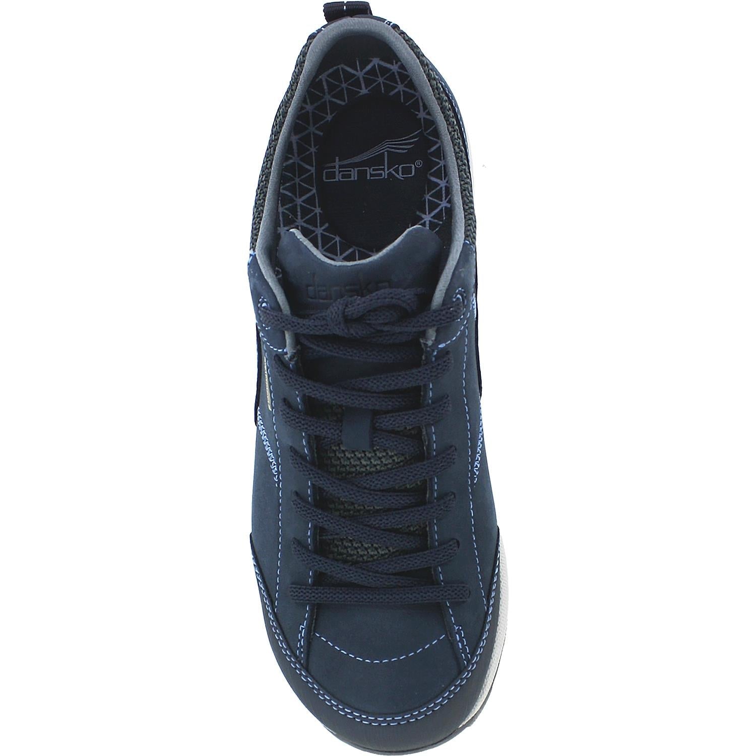 Dansko Paisley Women's Waterproof Shoes Navy Milled Nubuck