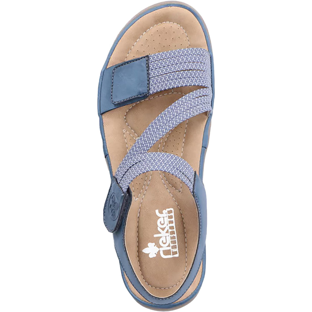 Rieker 64870-14 Women's Sandals Royal/Jeans-Weiss Synthetic