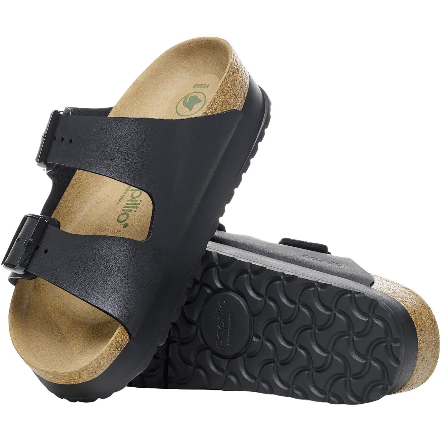 Birkenstock Arizona Flex Platform Women's Sandals Black Birko-Flor