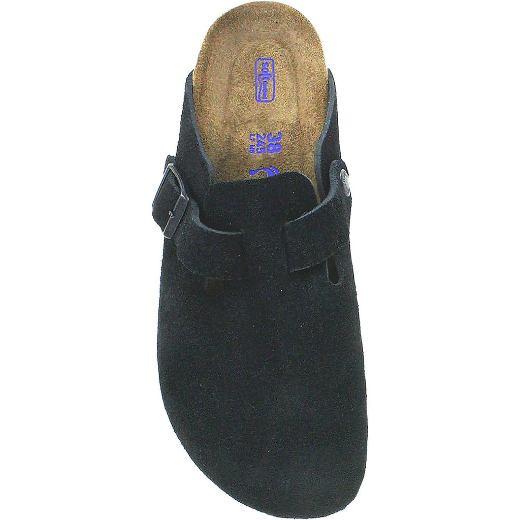 Birkenstock Boston Soft Footbed Unisex Clogs Black Suede