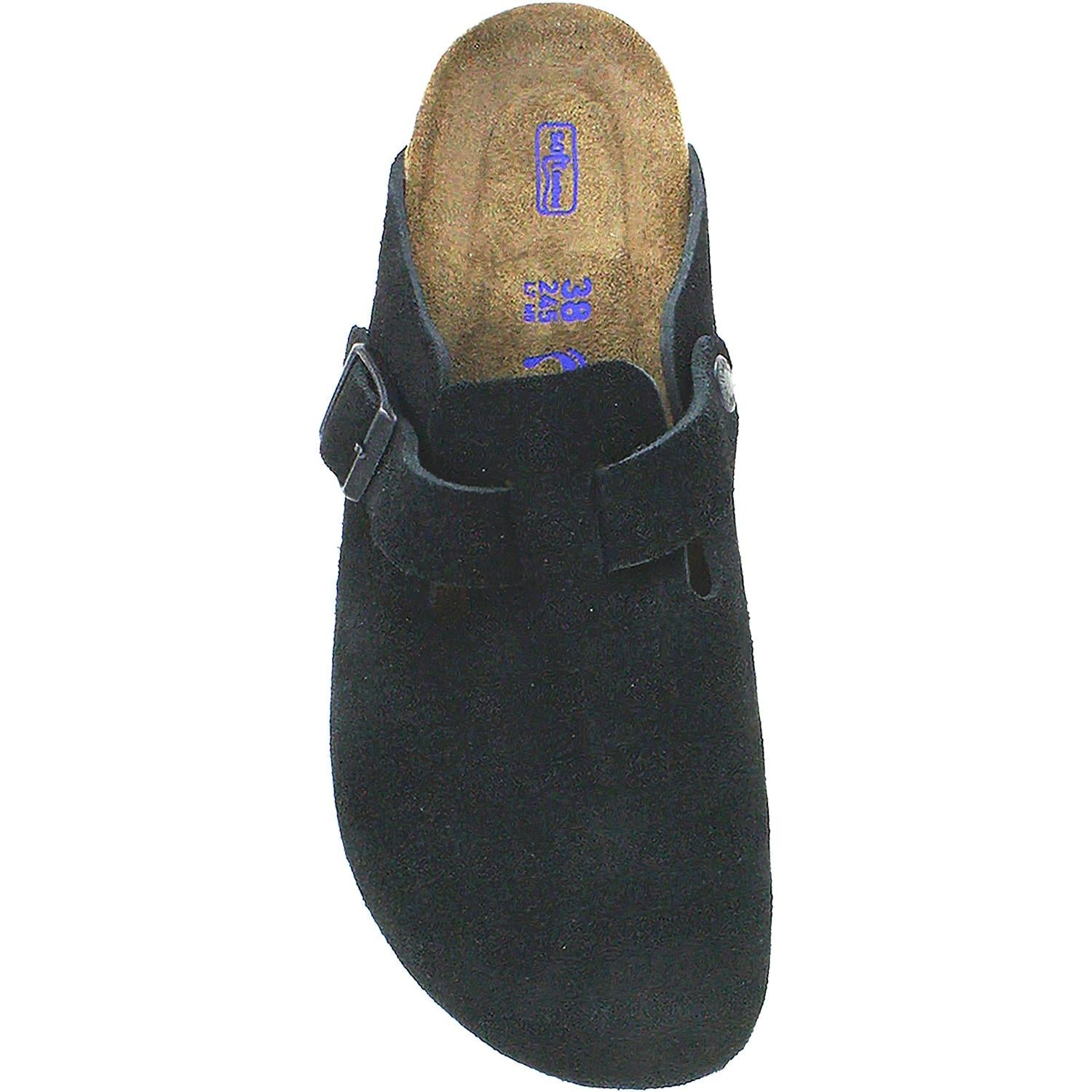 Birkenstock Boston Soft Footbed Unisex Clogs Black Suede