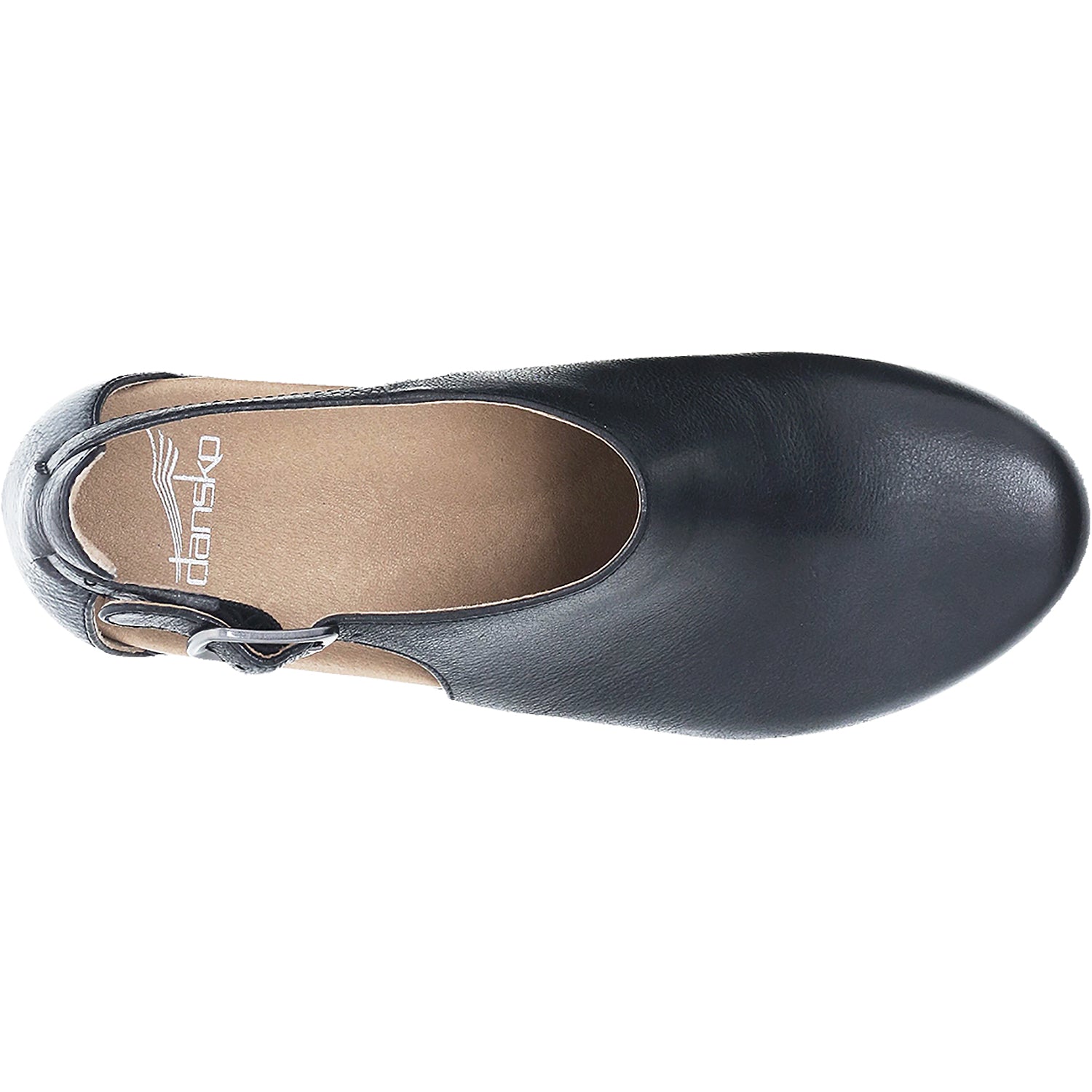 Dansko Sassy Women's High Heel Slip On Shoes Black Milled Burnished Leather