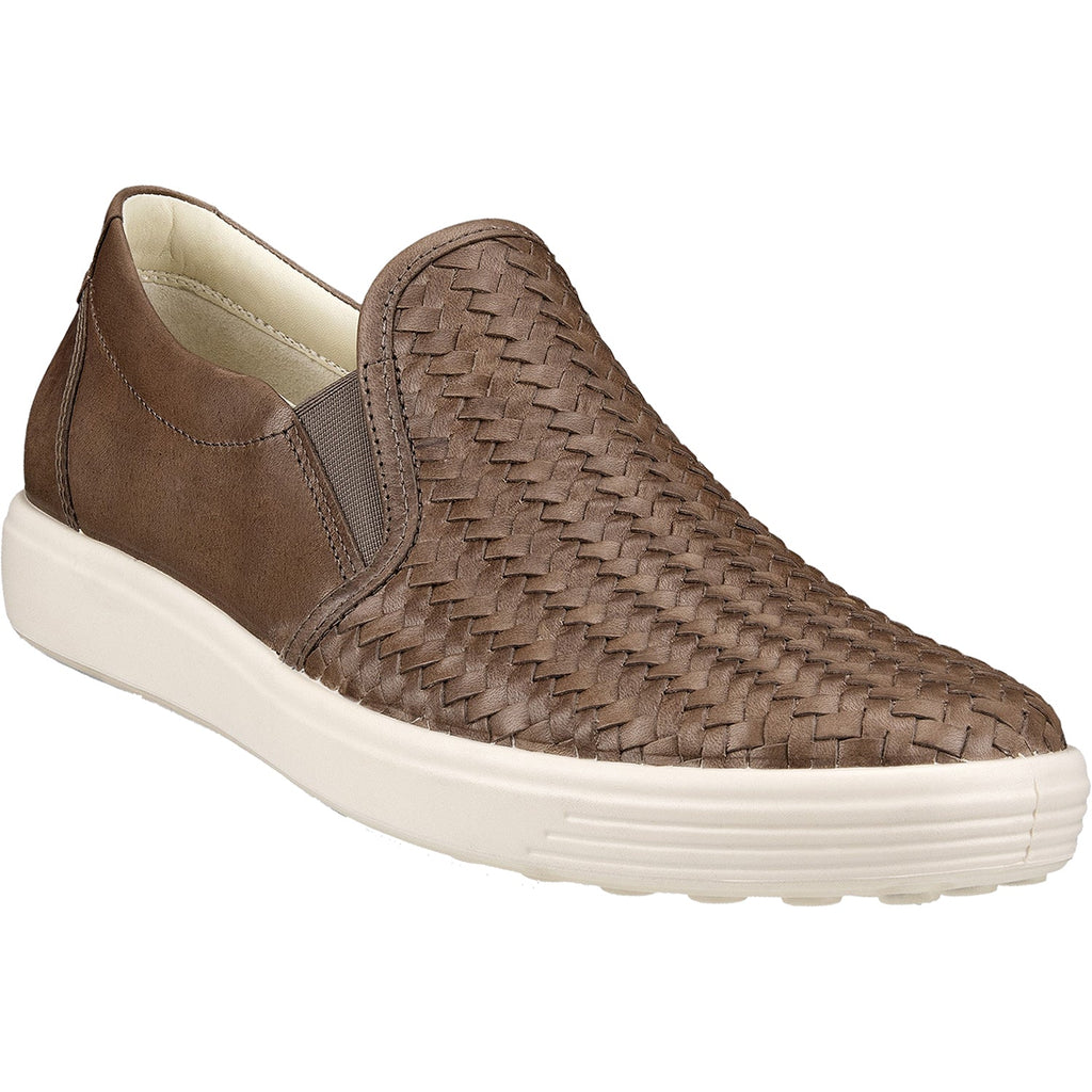Ecco Soft 7 Woven Women's Sneakers Taupe Leather