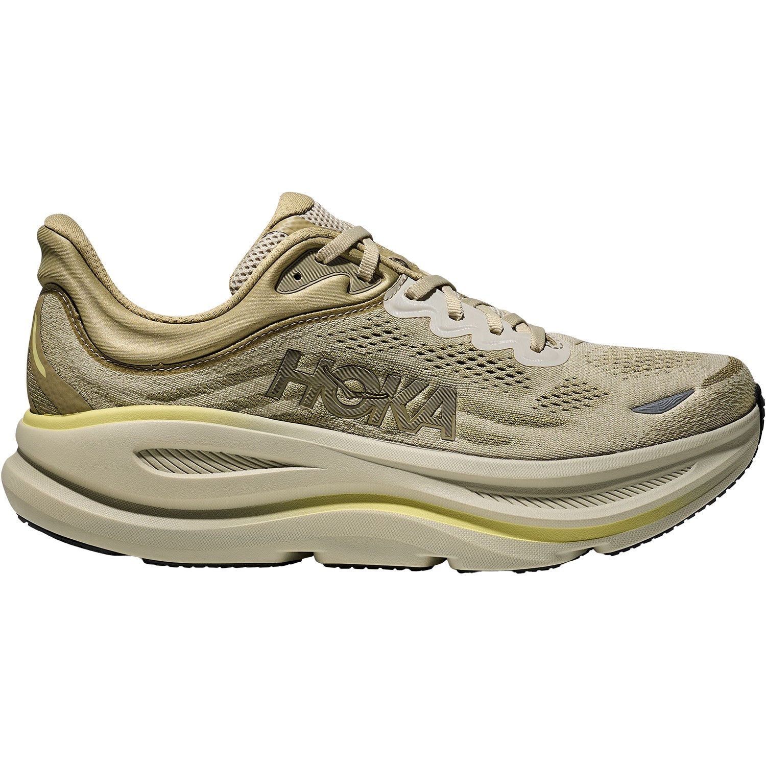 Hoka Bondi 9 (Neutral Support) Men's Athletic Shoes Grassland/Oyster Mushroom Mesh