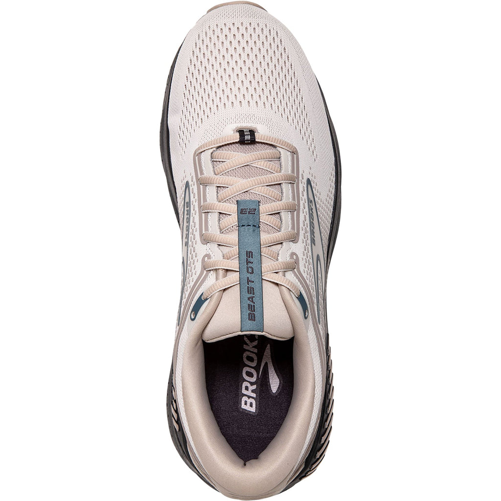 Brooks Beast GTS 23 (Stability Support) Men's Road Running Shoes Chateau Grey/White Sand/Blue Mesh