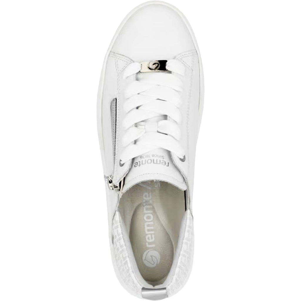 D1C08-80 Remonte DC108-80 Women's Athletic Shoes White/Silver Leather