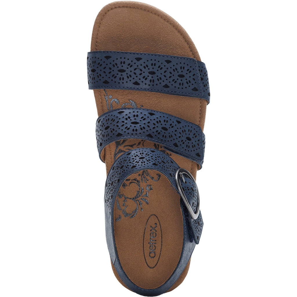 Aetrex Lilly Women's Sandals Navy Cutout