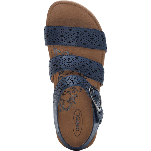 Aetrex Lilly Women's Sandals Navy Cutout