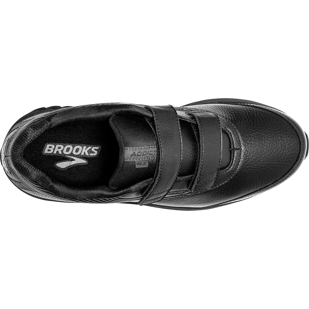 Brooks Addiction Walker V-Strap Men's Walking Shoes Black Leather