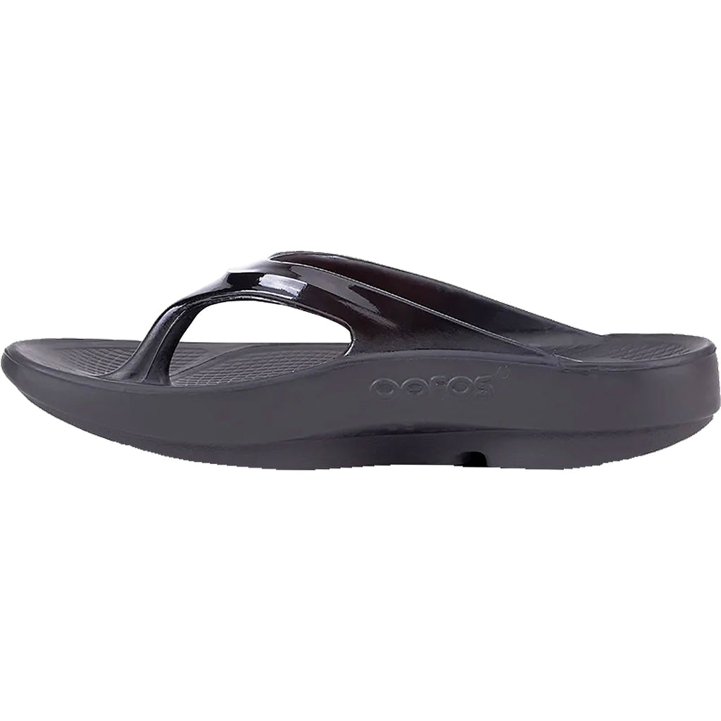OOFOS OOlala Women's Recovery Sandals Black Synthetic