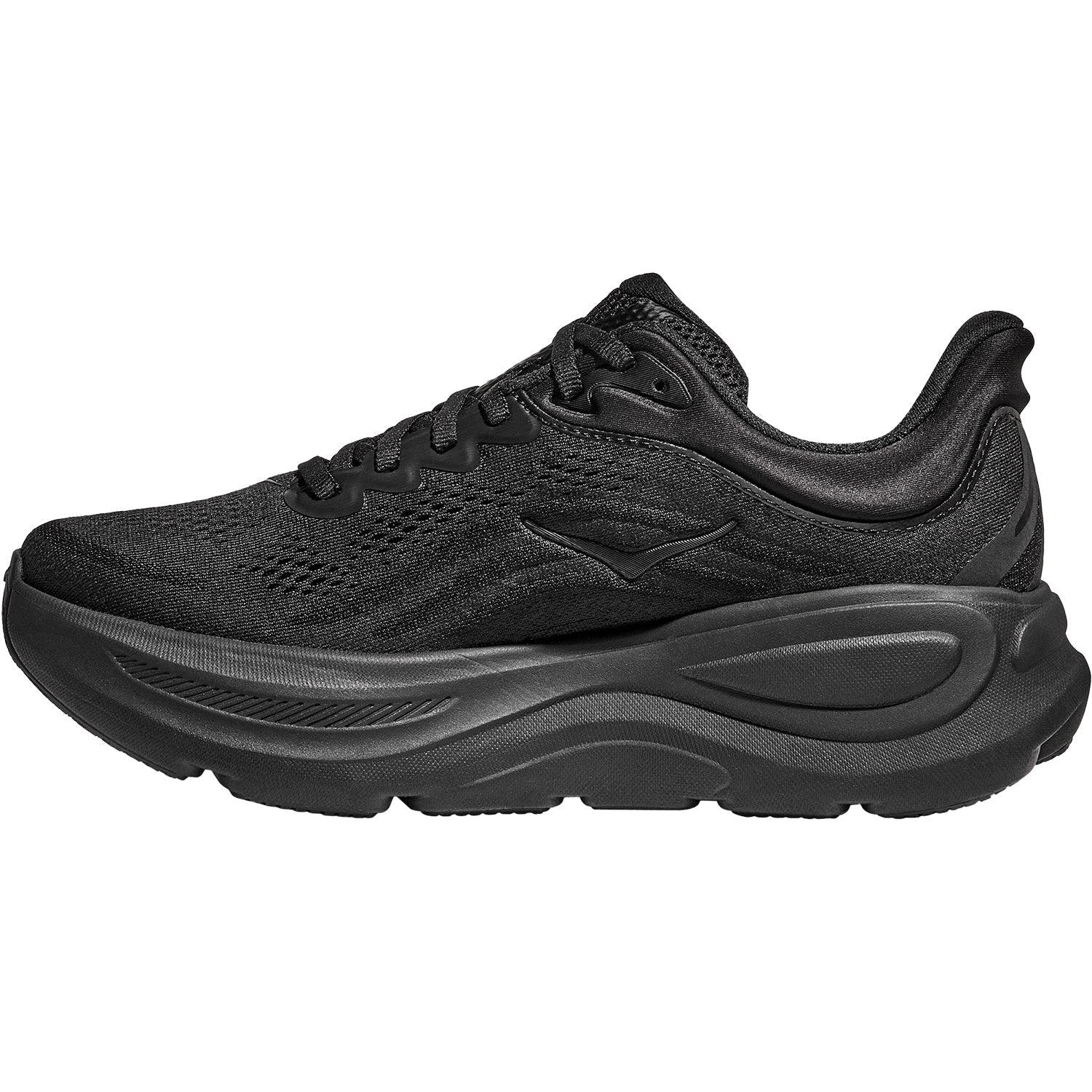 Hoka Bondi 9 (Neutral Support) Men's Athletic Shoes Black/Black Mesh