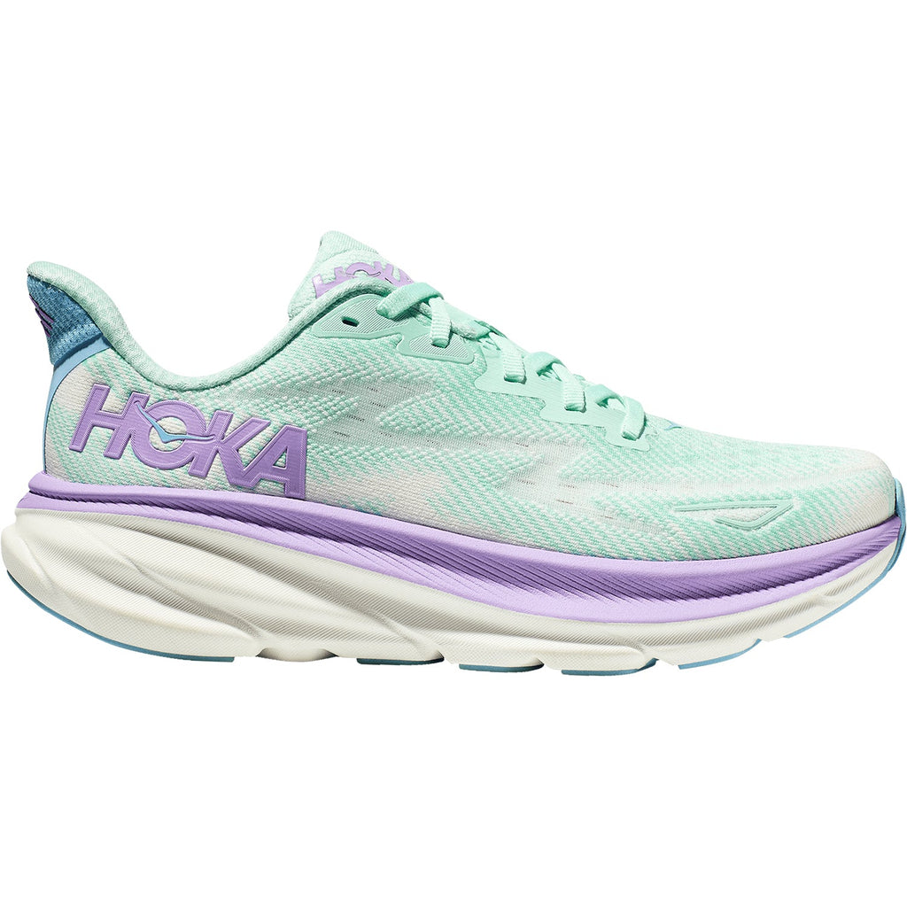 Hoka Clifton 9 (Neutral Support) Women's Road Running Shoes Sunlit Ocean/Lilac Mist Mesh
