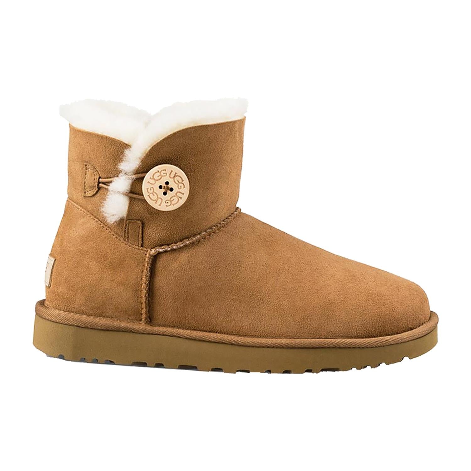 UGG Mini Bailey Button II Women's Chestnut Sheepskin