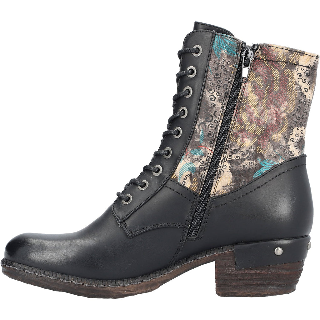 Rieker 93614-00 Women's Boots Schwarz/Rauch-Multi