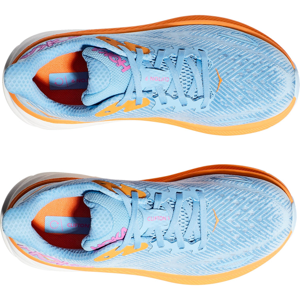 Hoka Clifton 9 (Neutral Support) Women's Road Running Shoes Airy Blue/Ice Water Mesh
