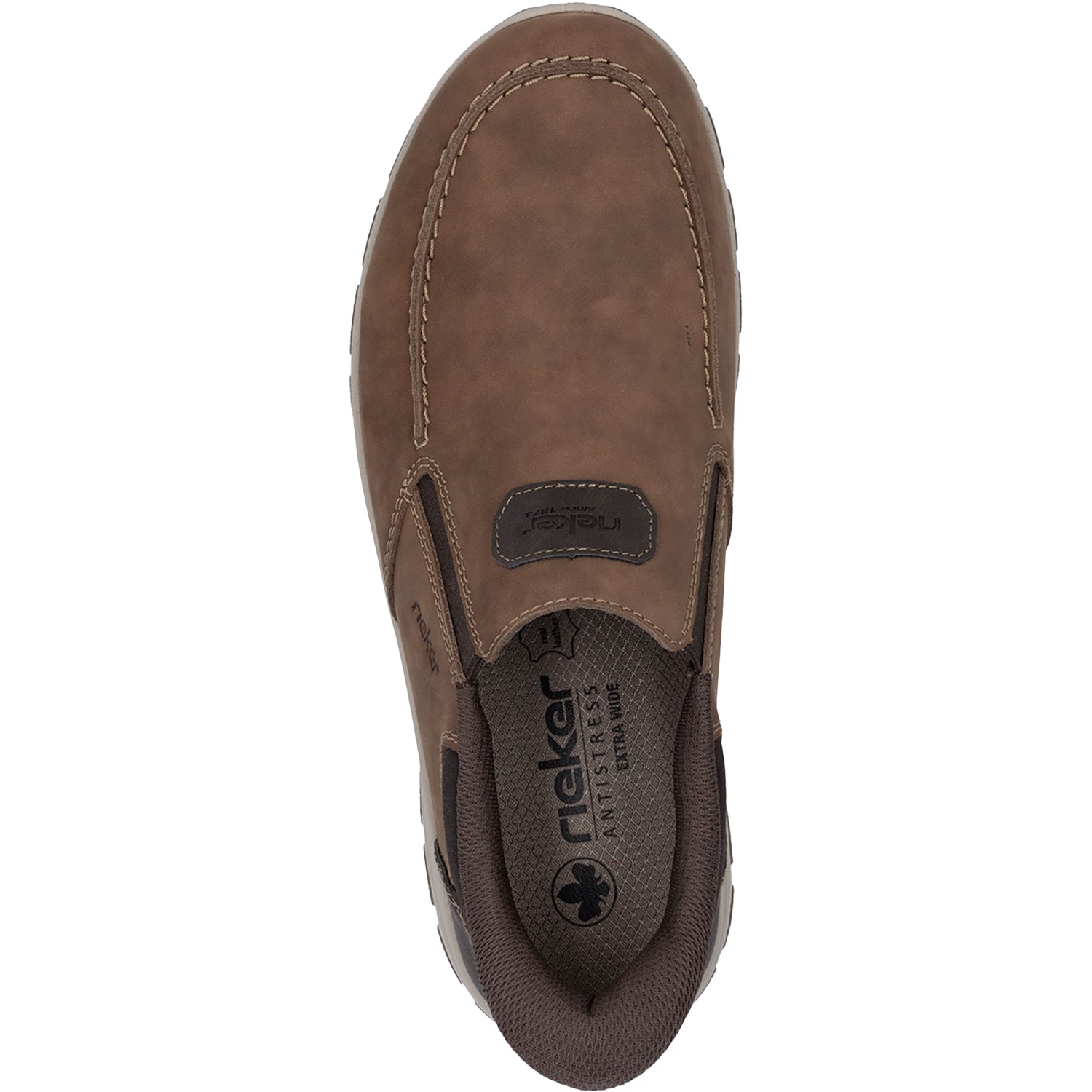 Rieker 03655-24 Hands-Free Men's Slip Ons Brown Leather